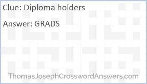 Diploma holders Answer