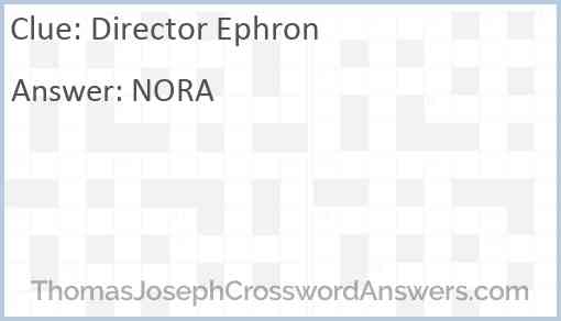 Director Ephron Answer