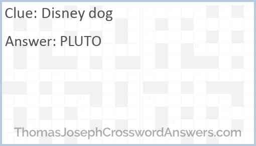 Disney dog Answer