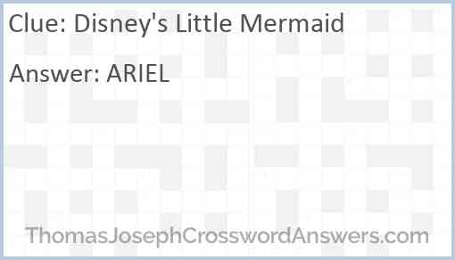 Disney's Little Mermaid Answer