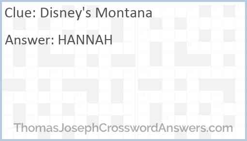 Disney's Montana Answer