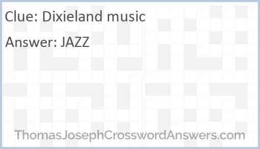 Dixieland music Answer