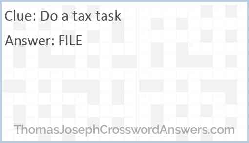Do a tax task Answer