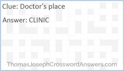 Doctor's place Answer