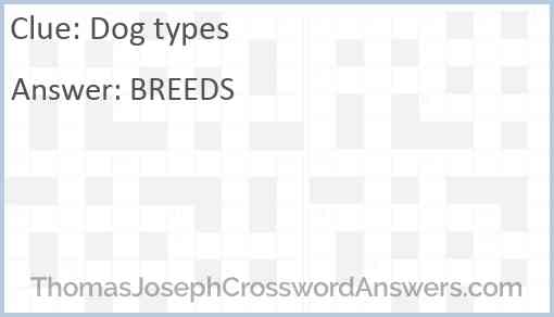 Dog types Answer