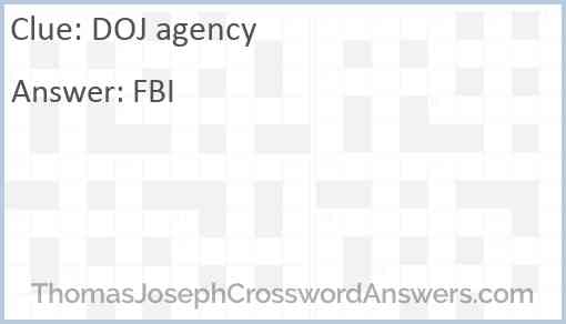 DOJ agency Answer