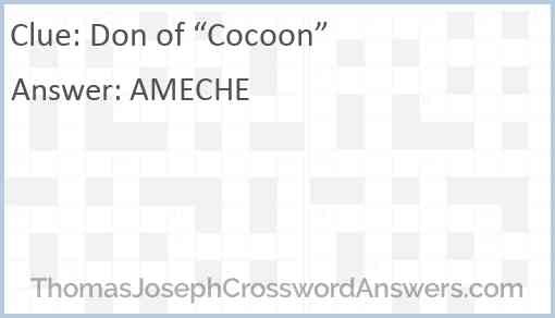 Don of “Cocoon” Answer