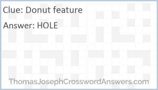 Donut feature Answer