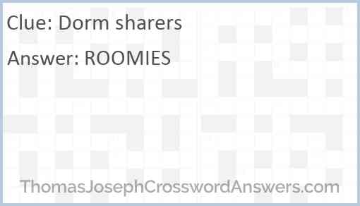 Dorm sharers Answer