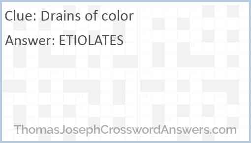 Drains of color Answer