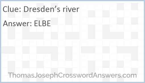 Dresden’s river Answer