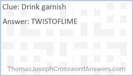 Drink garnish Answer