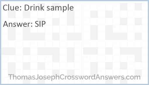 Drink sample Answer