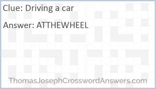 Driving a car Answer