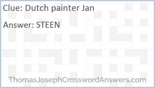 Dutch painter Jan Answer