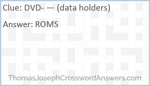 DVD- — (data holders) Answer