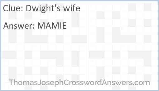 Dwight’s wife Answer