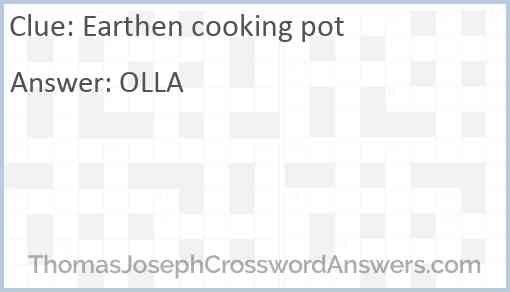 Earthen cooking pot Answer