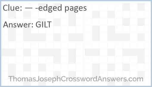 — -edged pages Answer