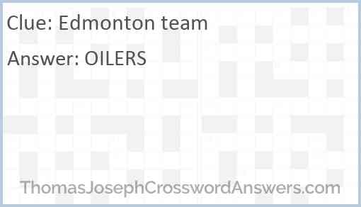 Edmonton team Answer