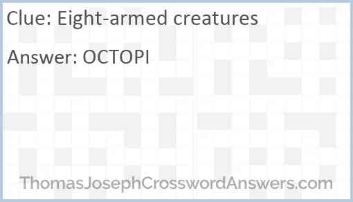 Eight-armed creatures Answer