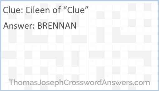 Eileen of “Clue” Answer