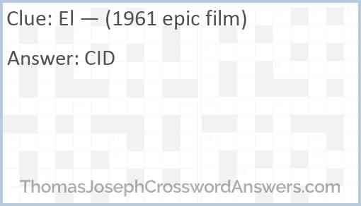 El — (1961 epic film) Answer