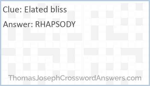 Elated bliss Answer