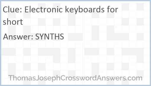 Electronic keyboards for short Answer