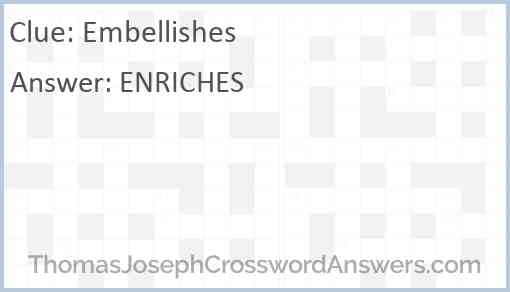 Embellishes Answer