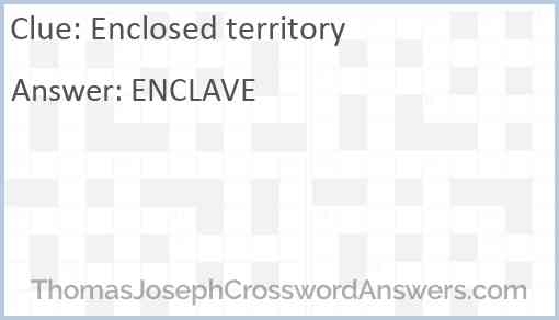 Enclosed territory Answer