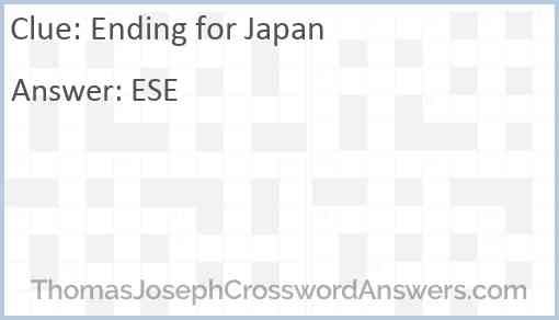 Ending for Japan Answer