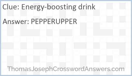 Energy-boosting drink Answer