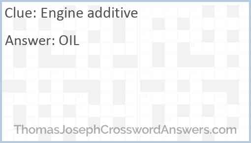 Engine additive Answer