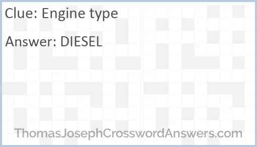 Engine type Answer