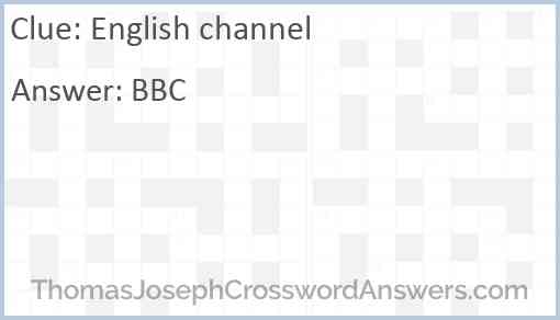 English channel Answer