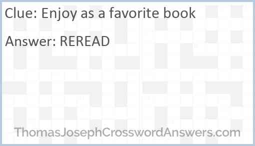 Enjoy as a favorite book Answer