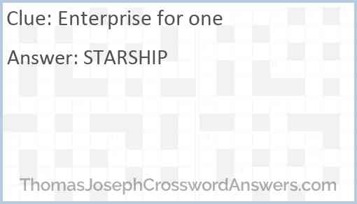Enterprise for one Answer