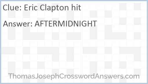 Eric Clapton hit Answer