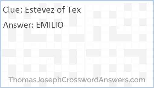 Estevez of Tex Answer