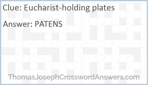 Eucharist-holding plates Answer