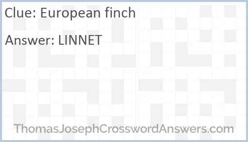 European finch Answer