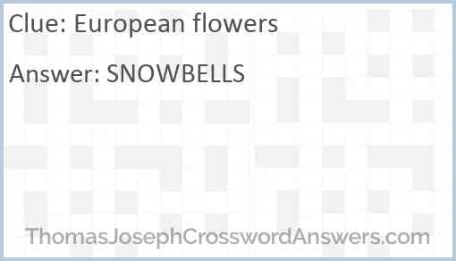 European flowers Answer