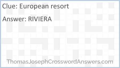 European resort Answer