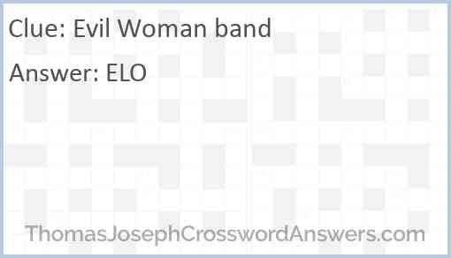 “Evil Woman” band Answer
