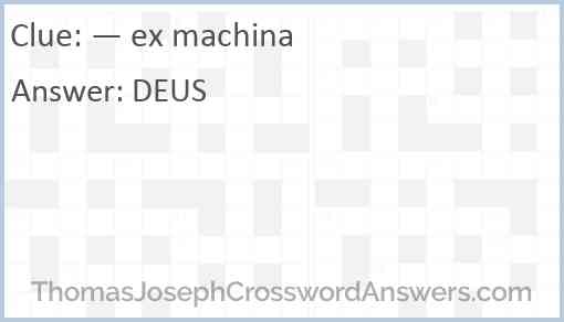 — ex machina Answer