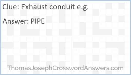 Exhaust conduit e.g. Answer