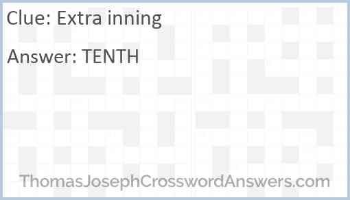 Extra inning Answer