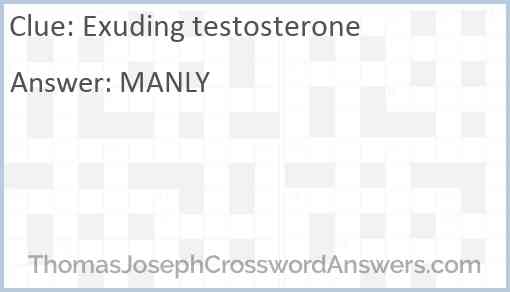 Exuding testosterone Answer