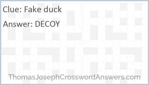 Fake duck Answer